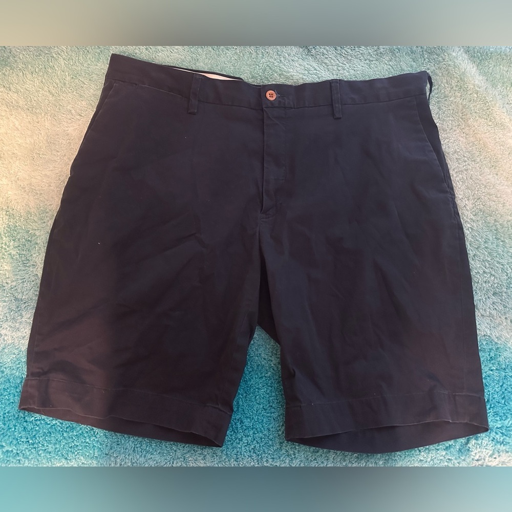 Ralph Lauren Polo STRETCH CLASSIC Khaki Shorts  NAVY Men’s 38 WAIST  9” Inseam